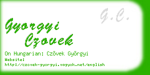 gyorgyi czovek business card